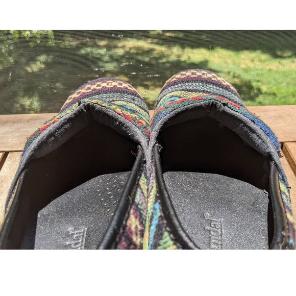 Bjorndal Women Clogs Ally Tribal Blanket Woven Fabric Striped Tapestry Size 7.5 - Picture 6 of 8